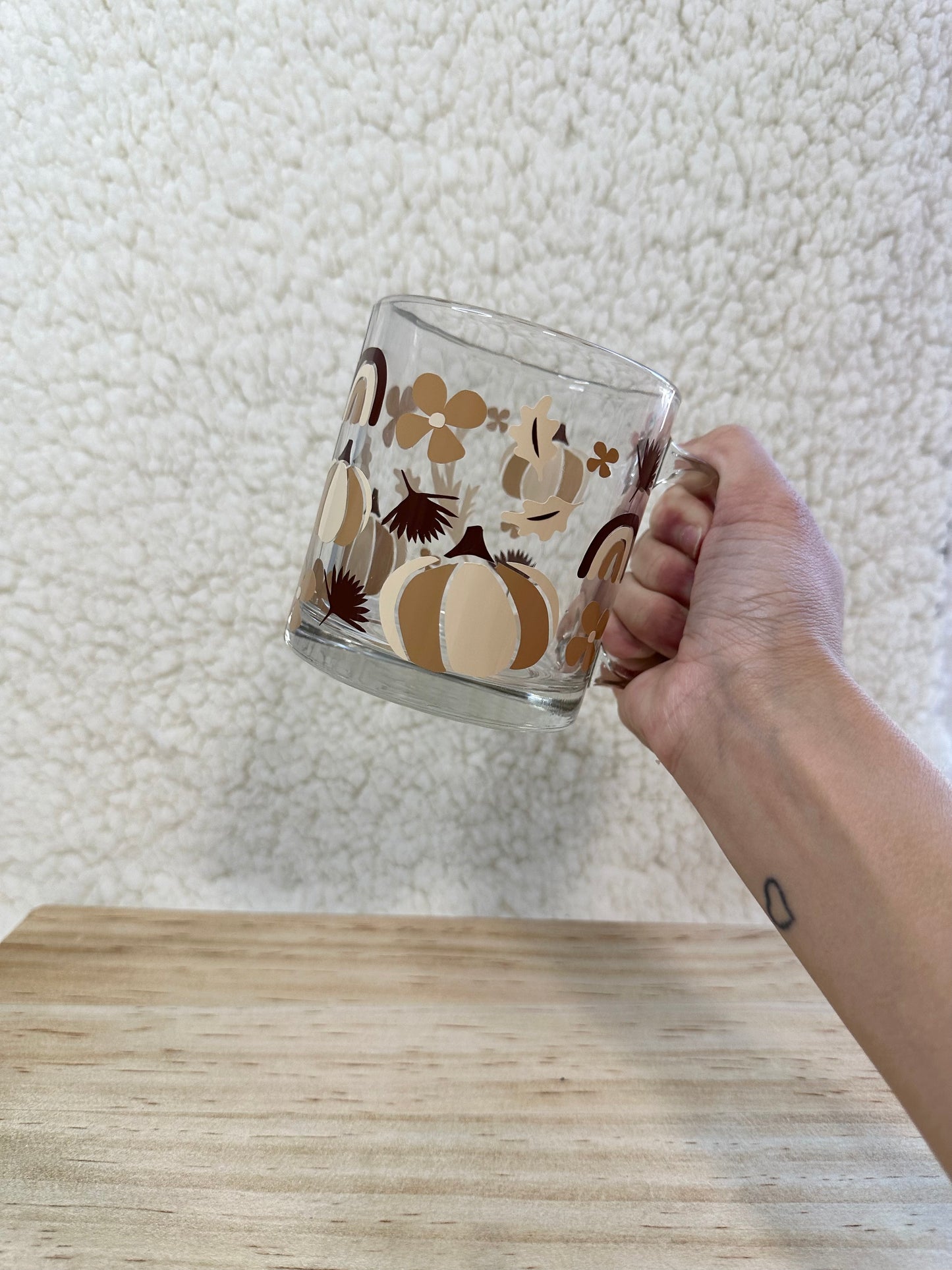 Boho Fall Glass Mug