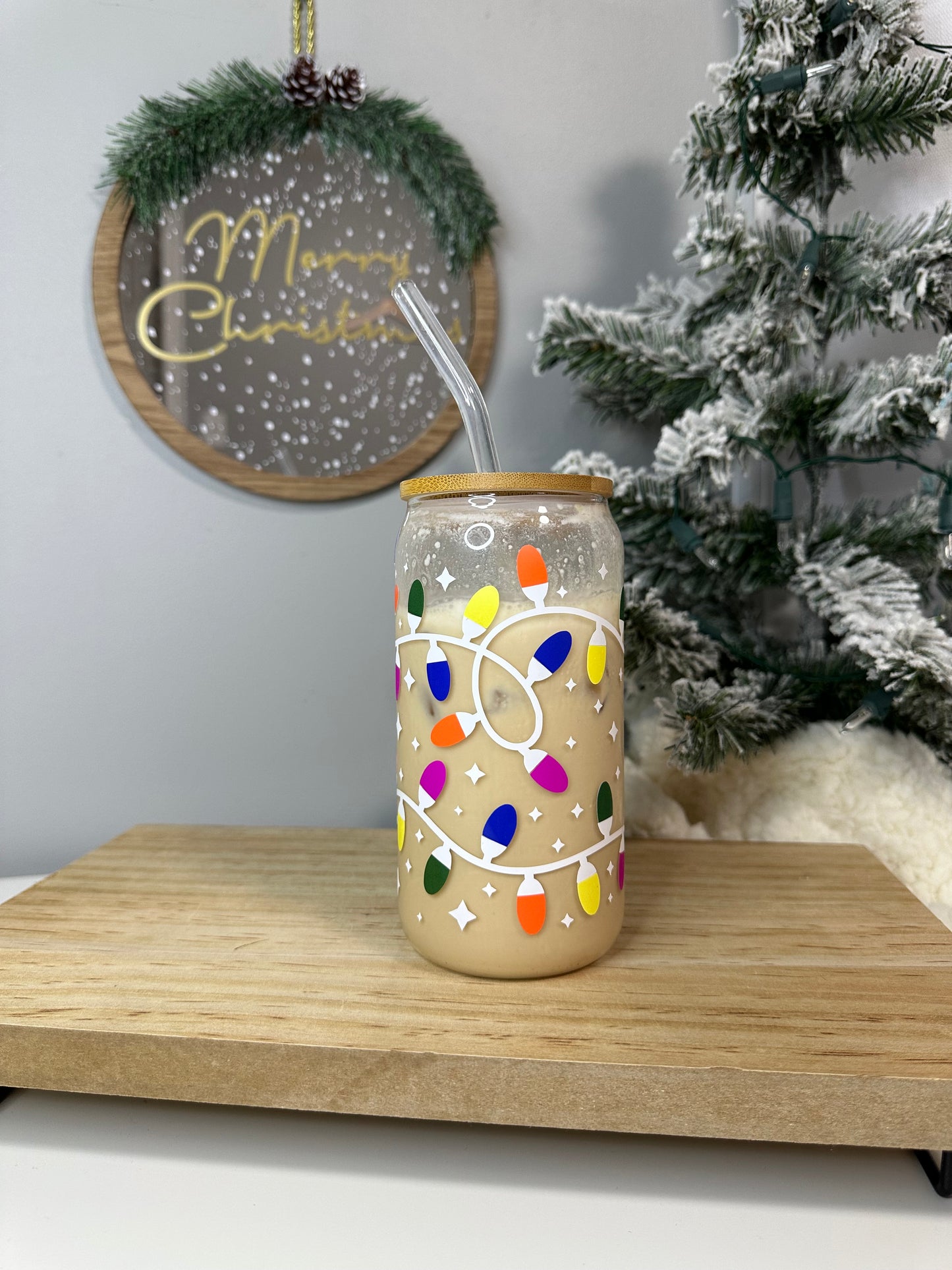 Christmas Light Glass Cup (Color Changing)