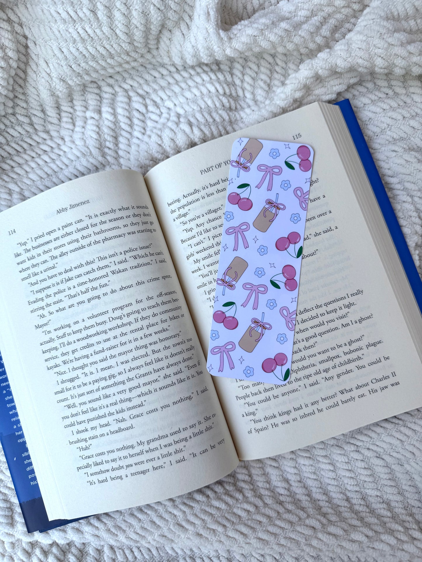 Bows and Coffee Bookmark