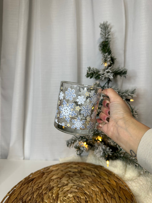 Snowin Sky Glass Mug