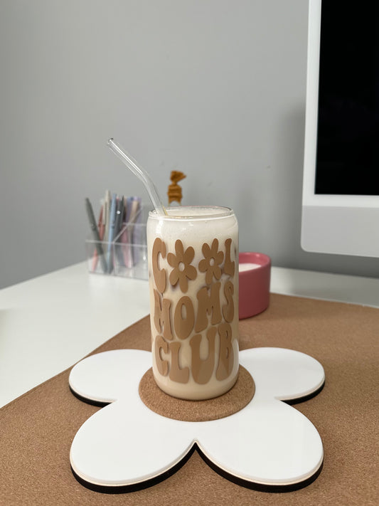 Cool Moms Club Glass Cup