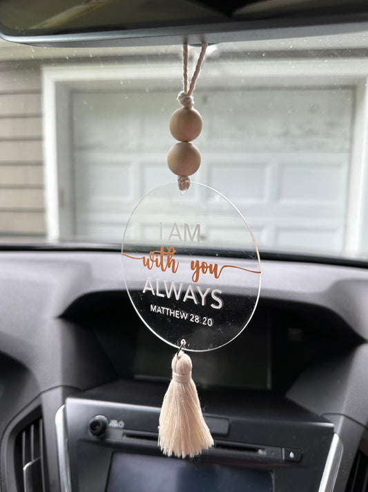 I am with you always - Rear View Car Diffuser