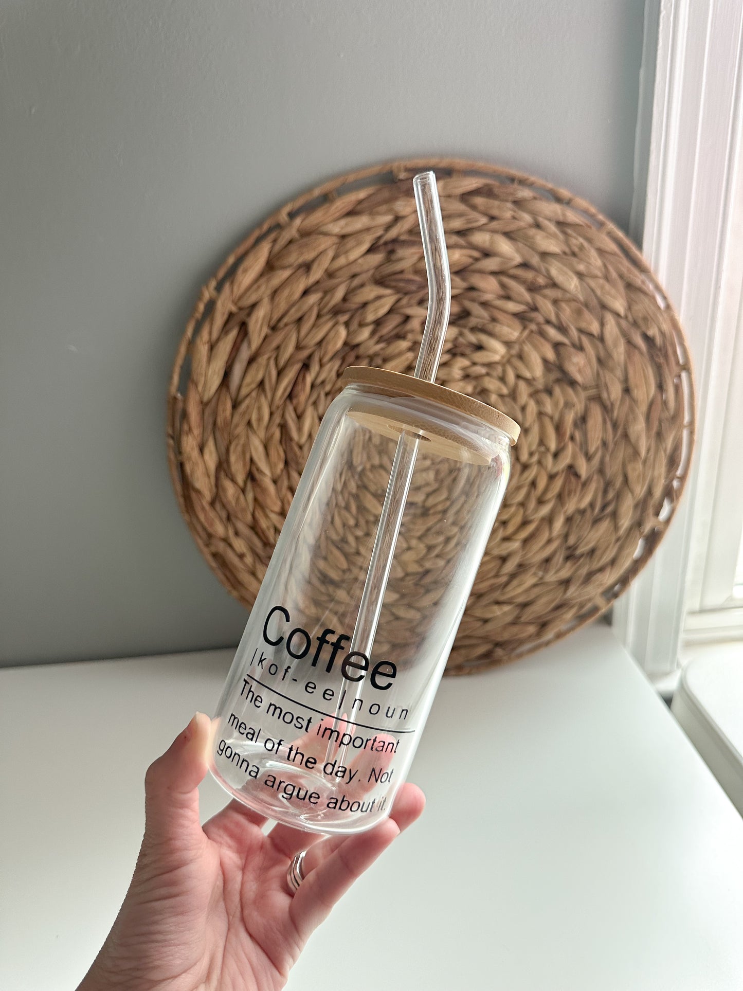 Coffee Definition Glass Cup
