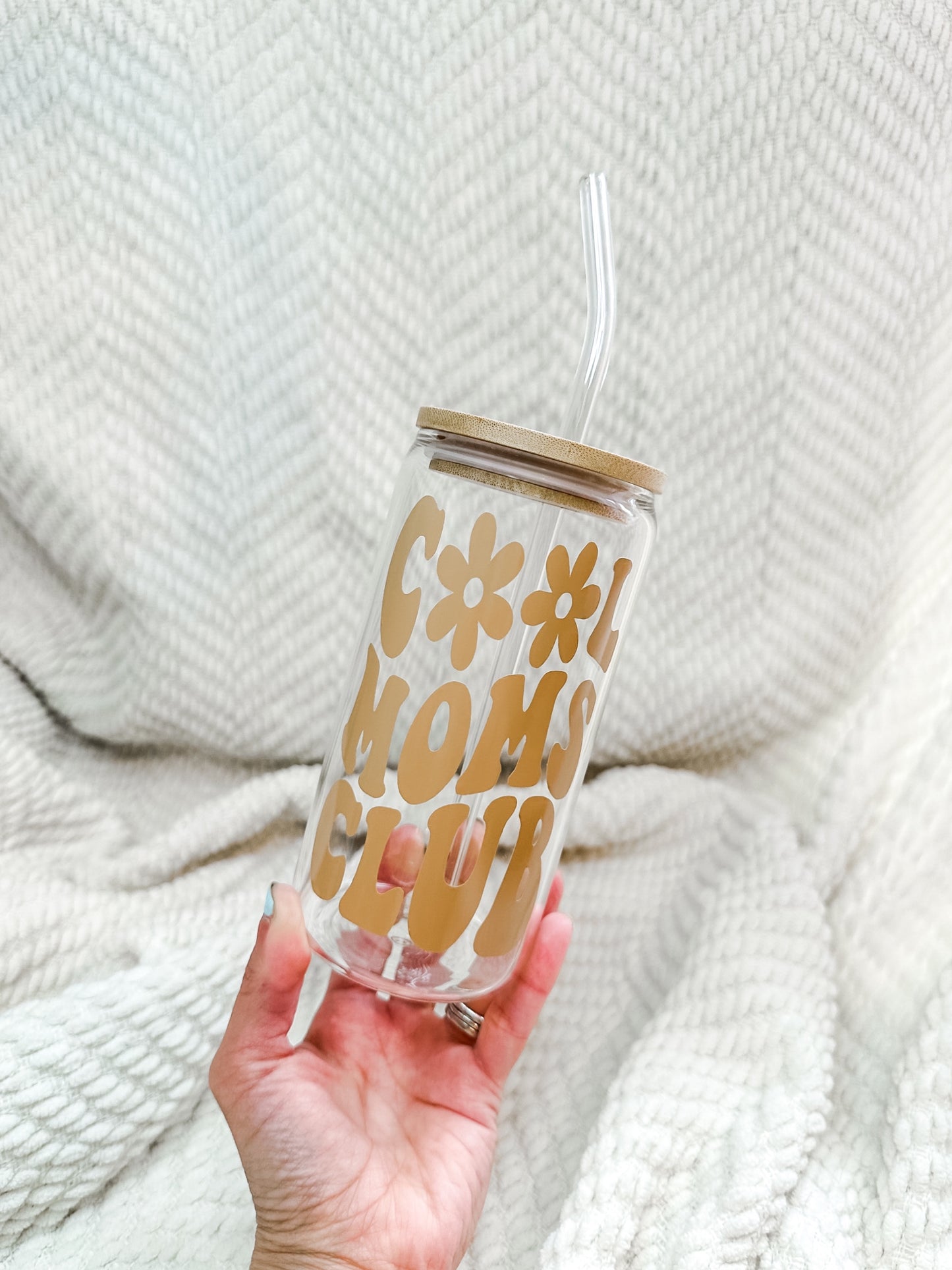 Cool Moms Club Glass Cup