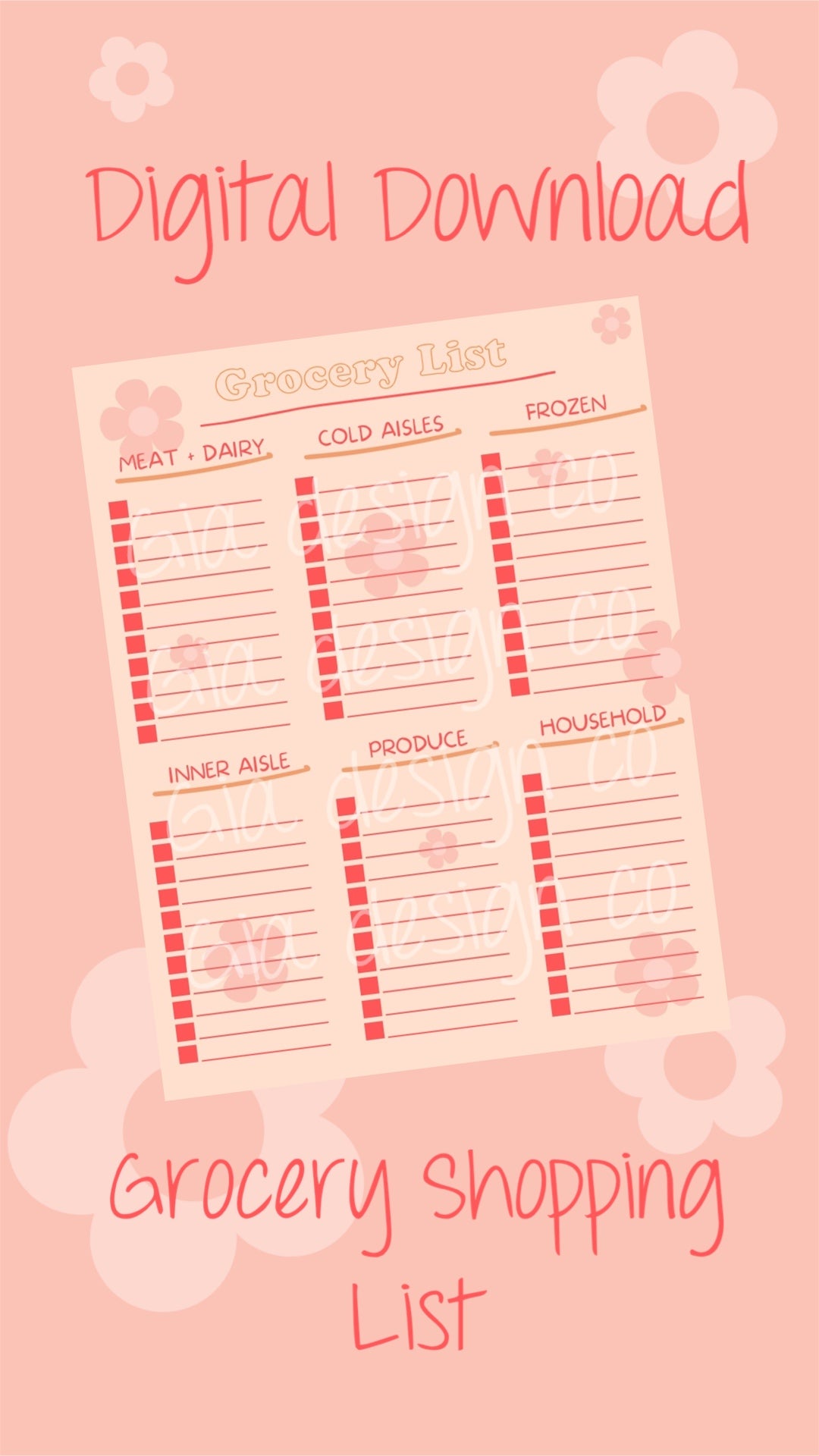 Grocery Shopping List - Orange Download