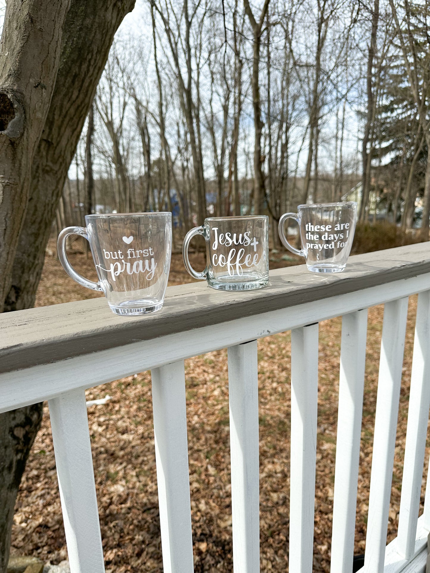 But First Pray Glass Mug