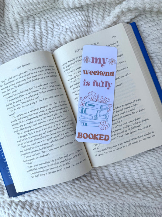 My weekend is fully booked Bookmark