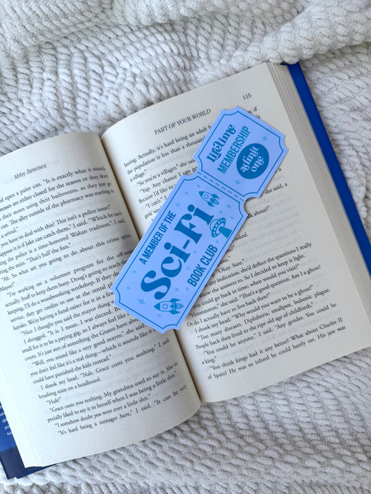 Sci-fi Book Club Bookmark
