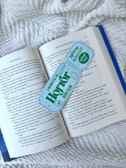 Horror Book Club Bookmark