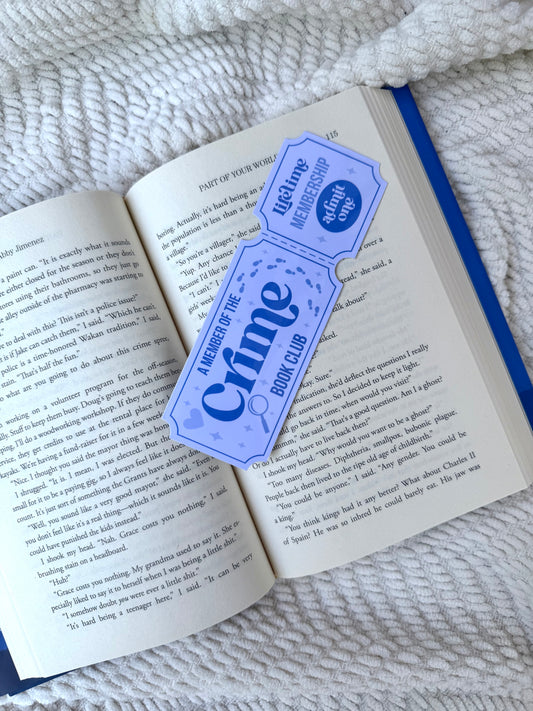 Crime Book Club Bookmark