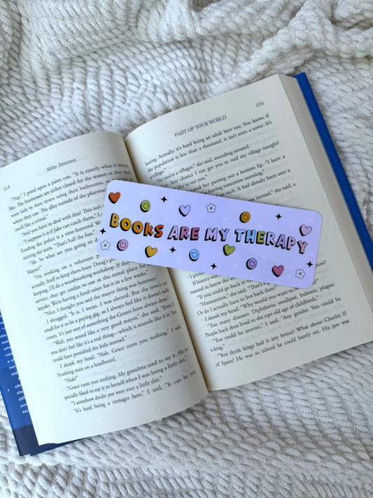 Books are my therapy Bookmark