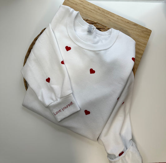 Personalized Hearts Sweatshirt