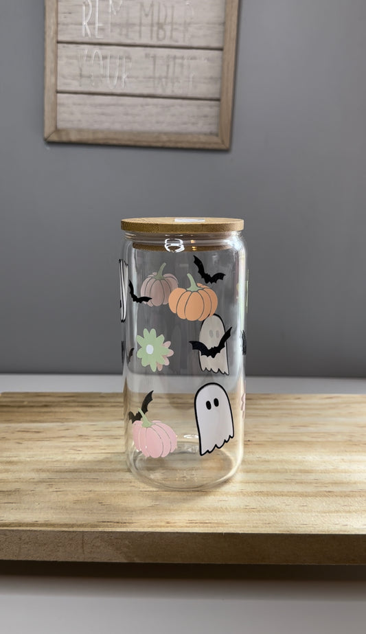 Ghostie Spooky Glass Cup